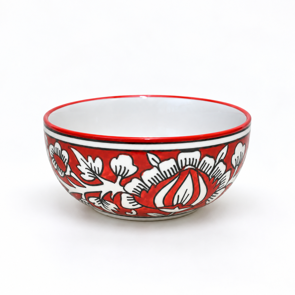 RED FLORAL BOWL - Image 2