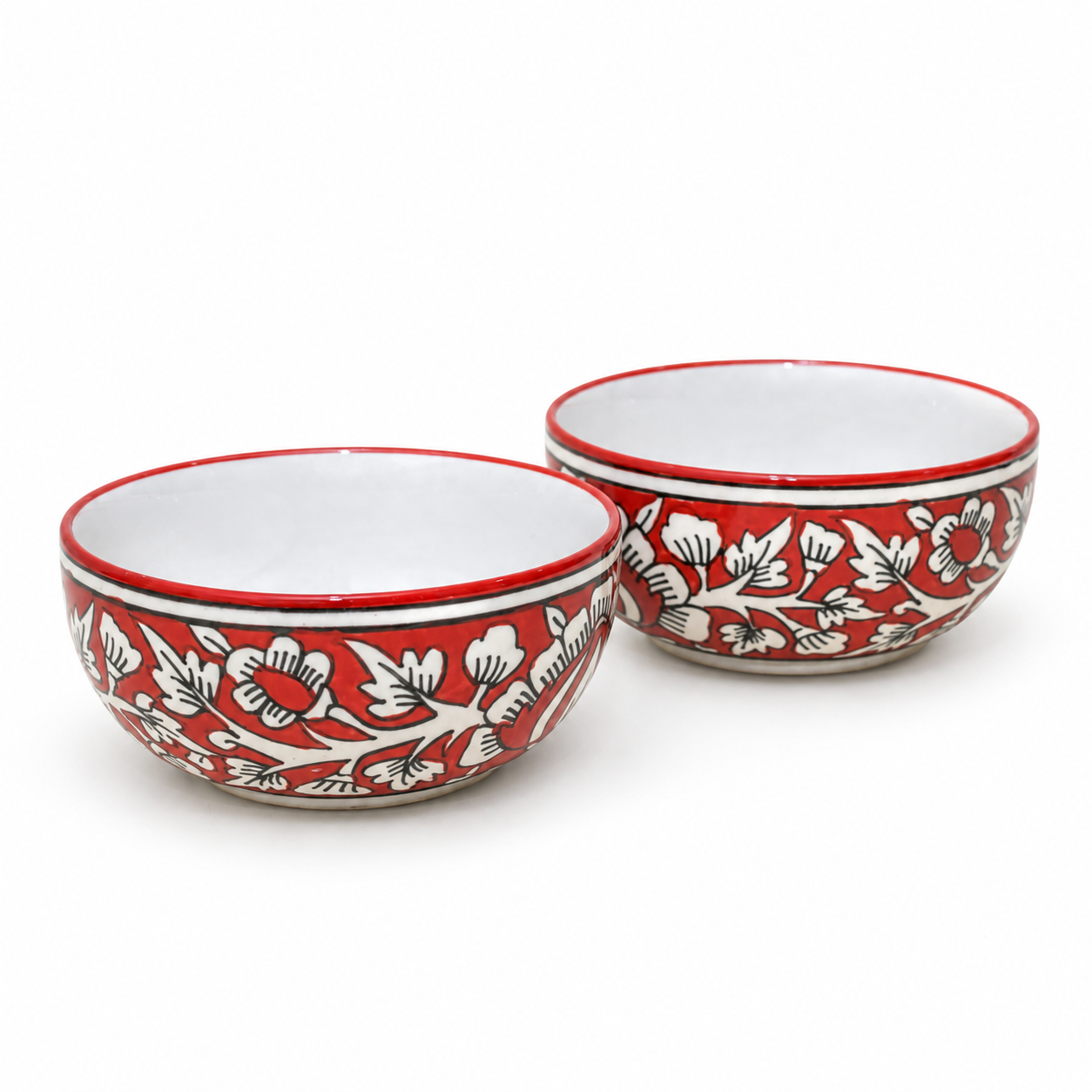 RED FLORAL BOWL - Image 4