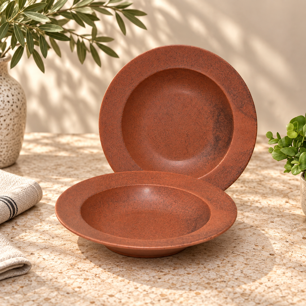 TERRACOTTA MATTE PASTA PLATES - Image 2